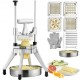 Buy Professional Manual Multifunction Vegetable Cutter with 4 Stainless Steel Blades 12.7/6.4/9.5mm and 6 Replacement Blades for Slicing Fruit Sticks Kitchen Restaurant