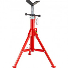 Soporte de Tubo Alto con Cabeza en V Plegable F-a-Jack Capacidad de Tubo 30 cm, Altura 71-132 cm Capacidad: 4500lbs/2 Toneladas Altura: 28 Pulgadas/71cm a 52 Pulgadas/132c Cabeza en V