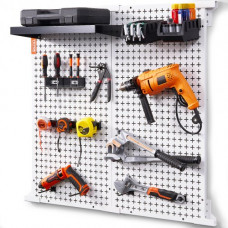 VEVOR Kit organizador de pared para garaje, tablero perforado, 25 piezas, 814x814 mm, 150 kg