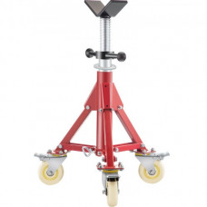 Soporte de Tubería, Capacidad del Tubo 0.32-30.48 cm Soporte para Tubería Plegable Cabeza V Altura 50.5-93.5 cm Capacidad 400 kg Soporte Alto de Tubo para Roscado Corte de Orificio Ranurado