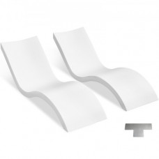 VEVOR Tumbona para piscina Tumbonas 2 piezas Carga de tumbona 200 kg
