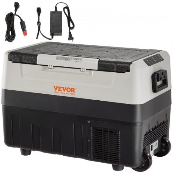 Koop Draagbare koelkast van 55 l, reis-campingkoelkast voor auto 12/24 V DC 100-240 V AC Koelkast met enkele zone voor auto 0,6 kW.h -20 °C tot 10 °C