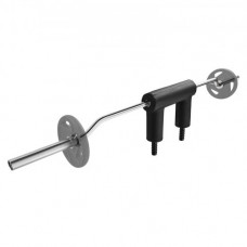 VEVOR Barra de Mancuernas Longitud 221cm Barra de Levantamiento de Pesas Carga 675kg con 2 Asas Acolchado de Espuma en los Hombros para Entrenamiento de Sentadillas Flexión de Piernas Fitness Gimnasio