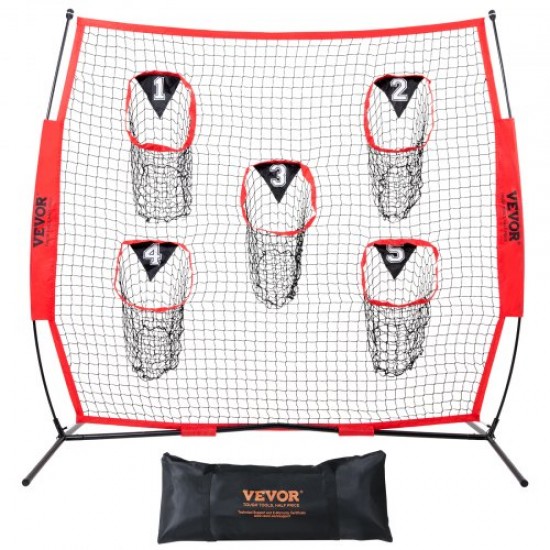 Comprar Red de Entrenamiento de Fútbol Americano Portátil Red de Pases de Rugby de 217x223 cm con 5 Bolsillos para Objetivos Entrenador para Mejorar la Precisión de Lanzamiento Quarterback Béisbol Fútbo