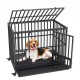 Comprar Jaula para Perros de Alta Resistencia Jaula de Metal de 119x81x99 cm para Mascotas de Tamaño Mediano a Grande con Ruedas con Bloqueo Bandeja Extraíble de 3 Puertas para Interior y Exterior