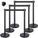 Buy Spacer Posts 6 pieces Height 90 cm Black Safety Barriers Spacer Post with 2 m Black Extendable Tape 4-Way Connection