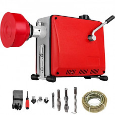 Máquina de Limpieza de Desagües 390 W, Máquina de Limpieza de Alta Presión 230 V, 50 Hz, de Drenaje en Espiral GQ-100 con Accionamiento Eléctrico de 390 W, Máquina Excavadora de Tuberías