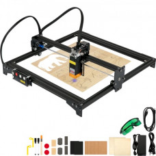 Mini Grabador Láser 410 x 400 mm 5,5W Máquina de Grabado de Escritorio Compatible con Windows7/8/10/11, iOS/Android Máquina de Grabado CNC para Papel, Madera, Cuero, Tela, Plástico, Acrílico