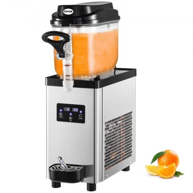 Máquina de Granizado de Hielo Comercial 6L Máquina para Hacer Granizados Comercial 19x47x60 cm Máquina de Granizado de Hielo de Acero Inoxidable 300 W con Agitadores Dobles para Restaurante, Bar