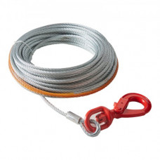 VEVOR Cuerda de Cabrestante 9,5 mm x 30,5 m Cable Sintético Resistencia a la Rotura 67,6 kN con Funda Protectora, Gancho de Cabrestante Forjado, Correa de Tracción para ATV, UTV, Vehículo, Camioneta