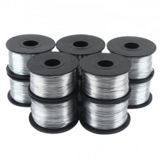 Cable de Acero de 0,8 m, Tendedero de Camping de 10 Bobinas, Alambre de Refuerzo de Acero con Poco Carbono, Tensor de Cuerda de Acero Inoxidable Longitud del Cable 110 m Peso del Embalaje 21 kg