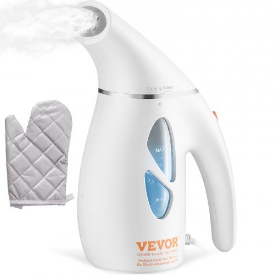 VEVOR Vaporizador de Ropa Portátil de 800 W, Vaporizador Vertical con Tanque de Agua de 240 ml, Cable Largo, Calentamiento Rápido para Eliminar Rápidamente las Arrugas, Ropa, Camisas, Viajes, Hogar