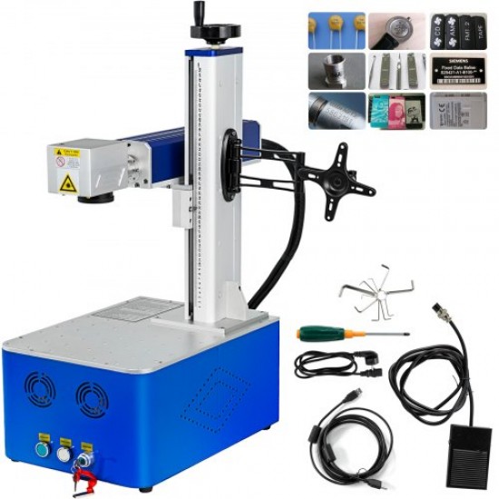 Buy 30W Fiber Laser Engraving Machine Metal Laser Engraver 8000mm/s Fiber Laser Marker Compatible with Windows XP, 7, 8 on a Variety of High Hardness Metals and Non-Metallic Materials