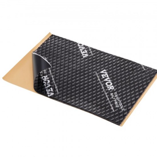 Comprar Tapete de isolamento acústico de 2 mm para carro à prova de som 0,9 m² Material de isolamento acústico de borracha butílica 368,3 x 254 mm Tapete de isolamento térmico Estrutura de 3 camadas para carros