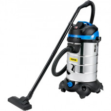 VEVOR Aspiradora para Seco/Mojado 30 L Extractor de Polvo con Filtro HEPA 1200W Aspiradora Multifuncional en el Vehículo, el Lugar de Trabajo, el Taller, el Garaje, el Sótano, la Camioneta, la Casa
