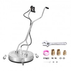 VEVOR Limpiador de Superficies para Limpiador de Alta Presión 609,6 mm Accesorio Limpiador de Suelos de Acero Inoxidable con Mango Giratorio 276 bar Conector de 0,95 cm Adaptador de 0,635cm para Patio