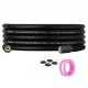 Buy Flexible Pressure Washer Hose 7.6m Pressure Washer Hose 1/4" Connection M22-14mm Threaded Connector 19.1mm Bend Radius, 248.21 bar for Pressure Washer Extension