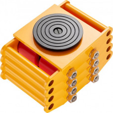 VEVOR 4PCS Carro de Transporte de Máquinas Carga de 8T Equipo Industrial Transportador Acero al Carbono Base Antideslizante 360° Rotación 4 Ruedas PU para Almacén Taller Fábrica
