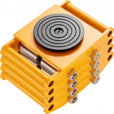 VEVOR 4PCS Patín de Transporte de Maquinaria Ruedas para Mover Muebles Pesados Carga de 12 T con Base Antideslizante Rotación de 360° de 4 Ruedas de Acero al Carbono para Almacén Taller Fábrica Hogar