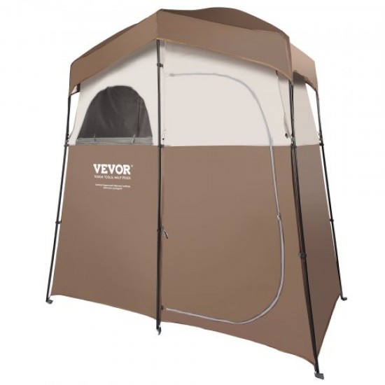 Buy Shower Tent, 210.8 x 106.7 x 210.8 cm, Portable Outdoor Shower Room with Removable Top, Pockets, Hanging Rope, Clothesline, Changing Room for Toilet