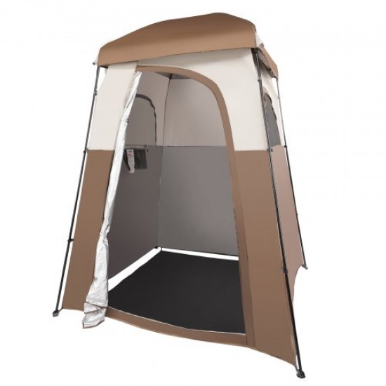 Buy Camping Shower Tent 167.6x167.6x221cm Portable Privacy Shower Room for Outdoor Camping with Removable Lid, Pockets, Hanging Rope, Clothesline, Toilet Changing Room