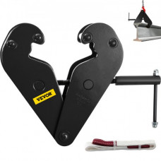 VEVOR Abrazadera de Elevación de Viga 2200lbs/1ton Suspensiones de Viga de Servicios Pesados Rango de Apertura de 3 pulgadas-9 pulgadas Negro