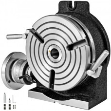 Mesa de Trabajo Rotativa Horizontal y Vertical, 200 mm Mesa Giratoria para Fresadoras con 3 Ranuras, 105 y 40 mm Fresadora de Mesa de Trabajo Rotativa para Perforar, Fresar o Cortar en Taller