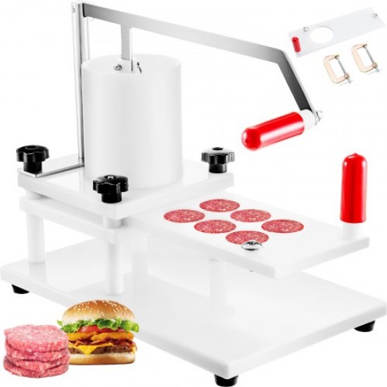 Comprar Prensa de hambúrguer comercial, material PE, máquina de fazer hambúrguer, prensa de hambúrguer de 55 * 6mm, usada para produção de hambúrguer, tortas de batata e abóbora