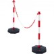 Buy Traffic Cone 2 Pieces Boundary Post with Fillable Base Adjustable Height Traffic Cone Long Chain 2.4m for Traffic Control Construction Site Parking Lot, Red and White