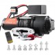 Buy Electric Winch 12V 4500lbs/2041kg Nylon Cable Winch 1.8m Handheld Remote Control IP55 with Black Remote Control Cable Ideal for Medium Large SUV Trucks Yachts