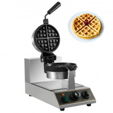Maquina Gofres Gofrera Eléctrica Comercial Diseño Rotativo 180 ° 4uds 1100W Anti-escaldado
