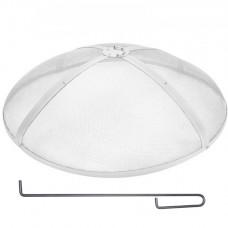 VEVOR Parachispas para Brasero 760 mm Alambrera de Brasero de Acero Inoxidable Cubierta Redonda Rejilla de Protección contra Chispas de Fuego Apertura Fácil con Accesorios para Hogueras, Jardín, Patio