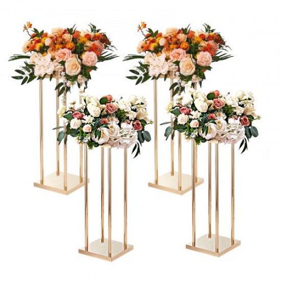 Comprar Soportes para Flores de Boda 4 Piezas Estante de Flores de Boda Alto de 80 cm Florero Geométrico Soporte de Exhibición Floral Laminado para Recepción de Eventos, Decoración de Fiestas, Bodas