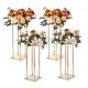 Buy Wedding Flower Stands 4 Pieces 80cm Tall Wedding Flower Rack Geometric Vase Laminated Floral Display Stand for Event Reception, Party Decoration, Weddings