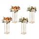 VEVOR Soportes para Flores de Boda 4 Piezas Estante de Flores de Boda Alto de 60 cm Florero Geométrico Soporte de Exhibición Floral Laminado para Recepción de Eventos, Decoración de Fiestas, Bodas