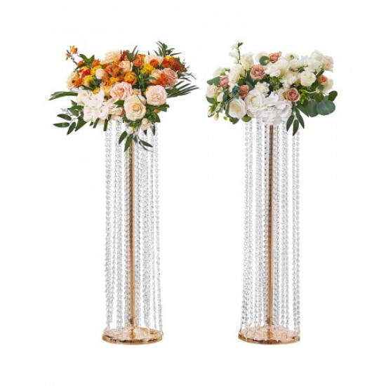 Buy Wedding Flower Stands 2 Pieces 90cm Tall Wedding Flower Rack Crystal Metal Floral Display Stand for Reception Events, Home Decor, Hotel, Parties, Weddings