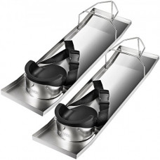 VEVOR Deslizadores de Hormigón de Acero Inoxidable y EVA 70 x 20 cm Pizarra Deslizante de Hormigón con Almohadillas, Correas y Hebillas Ensambladas Tablas Rodilleras para Pulir el Concreto 2 Piezas