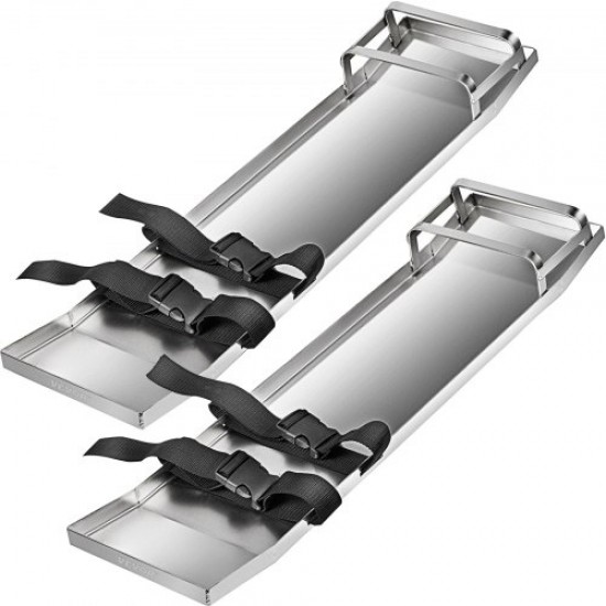 Comprar Rodilleras de hormigón Deslizadores de rodilla de acero inoxidable 30" x 8" Par con correas