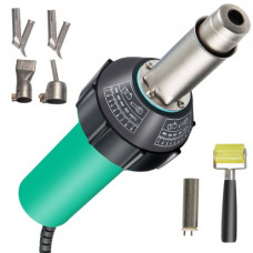 Kit de Soldadura de Aire Caliente de Plástico 1600W 50Hz Pistola de Calor de Soldadura de Vinilo 6 Piezas 40-600 °C Pistola de Aire Caliente PVC Cable 3m con 4 Boquillas Reemplazadas para Pisos