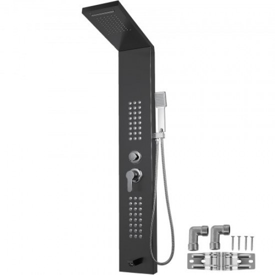 Buy Shower Panel 5 in 1 Shower Column Shower Panel in Aluminum 5 in 1 Hydromassage Shower Hydromassage Column of Waterfall Shower in Steel