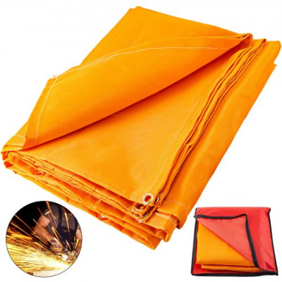 Manta para Soldar Manta de protección de soldadura 10 x 10 pies Manta de fibra de vidrio 3,05 x 3,05m Manta ignífuga resistente Color naranja