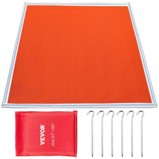 Comprar Manta de soldagem Manta retardadora de chamas 67 x 60 Manta de soldagem vermelha de óxido Tamanho ajustável 1,5 kg Manta de fibra de vidro Proteção até 550 °C