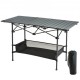 Buy Camping Table 115x55x70 cm Load 100kg Lightweight Outdoor Folding Table Aluminum Alloy Tray and Steel Tube with Carry Bag for Beach Picnic BBQ Hiking