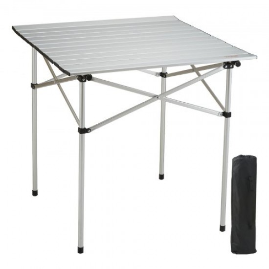 Comprar Mesa de acampamento 70,5x70x70 cm Carga 30 kg Mesa dobrável leve para exterior Bandeja de liga de alumínio e tubo de aço com bolsa de transporte para praia, piquenique, churrasco, caminhadas