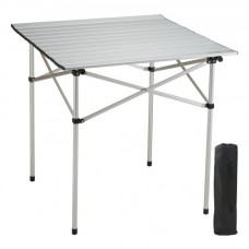 VEVOR Mesa de Camping 70,5x70x70 cm Carga de 30 kg Mesa Plegable Ligera para Exteriores Bandeja de Aleación de Aluminio y Tubo de Acero con Bolsa de Transporte para Playa Pícnic Barbacoa Senderismo