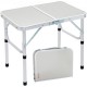 Buy Camping Table 61x40.5x49.5 cm Load 31.5 kg Portable Outdoor Folding Table MDF Board Aluminum Frame Adjustable Height with Carry Bag for Beach Picnic BBQ