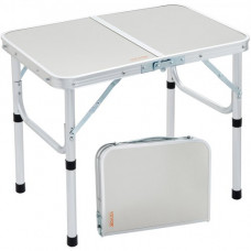 VEVOR Mesa de Camping 61x40,5x49,5 cm Carga de 31,5 kg Mesa Plegable Portátil para Exteriores Tablero MDF Estructura de Aluminio Altura Ajustable con Bolsa de Transporte para Playa Pícnic Barbacoa