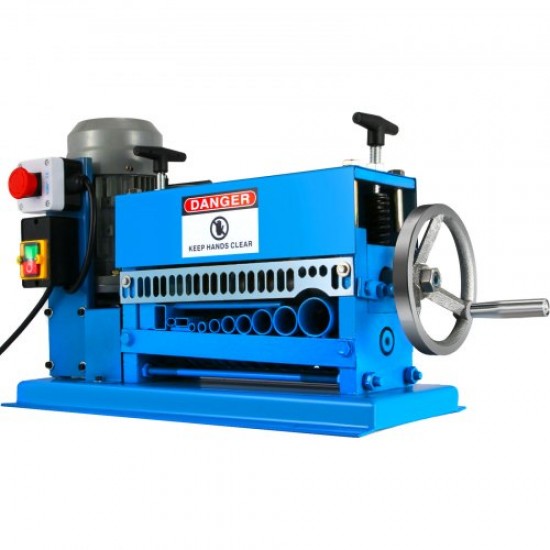 Koop Automatische kabelstripmachine 370 W 1,5-38 mm kabelstripmachine met 11 kanalen en 10 messen 15 m/min Metalen elektrische draadstripper met verstelbare handgreep Metalen structuur