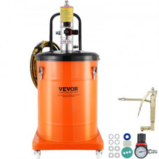 VEVOR Bomba de Grasa Neumática Relación de Presión 50:1 Bomba de Cubo de Grasa Neumática de 40 L Pistola de Grasa Bomba de Grasa con Ruedas y Manguera de 4 m Boquilla de 360° Conexión NPT Estándar