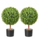 Comprar Planta artificial de árbol topiario de 2 pies con hojas reemplazables para decoración del hogar